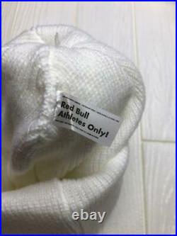 Red Bull Beanie Knit Hat Athlete Only Not for sale Supplied Free Size White New