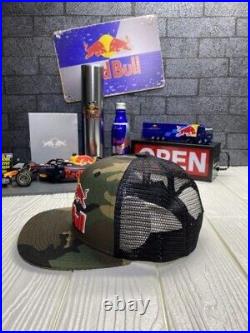 Red Bull Cap Athlete Only Camouflage Hat With Strap Free Size Men's New