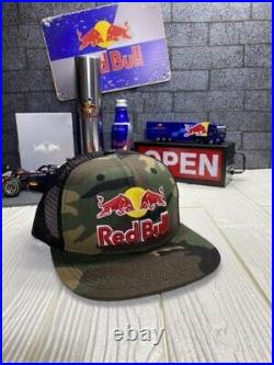 Red Bull Cap Athlete Only Camouflage Hat With Strap Free Size Men's New