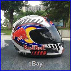 Red Bull ECE DOT Motorcycle Helmet full Motor With Black Visor color Safety gear