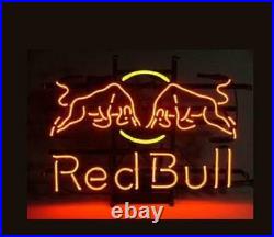Red Bull Energy Drink Neon Lamp Sign 17x14 Bar Light Glass Artwork Decor