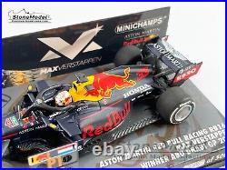 Red Bull F1 RB16 33 Max Verstappen Abu Dhabi 2020 143 MINICHAMPS with Pit Board