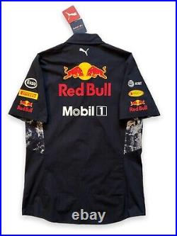 Red Bull F1 Racing Crew Shirt Puma Medium M Verstappen Ricciardo Aston Martin Nw