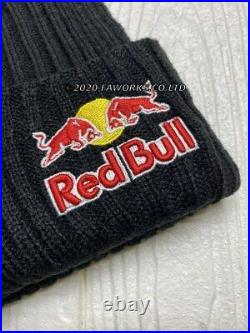 Red Bull Knit Hat Athlete Only Not for Sale Supplied Free Size Beanie Black