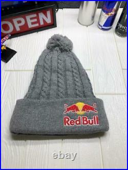Red Bull Knit Hat Athlete Only Not for sale Supplied Free Size RARE gray New