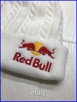 Red Bull Knit Hat Athlete Only Not for sale Supplied Free Size RARE white NEW