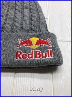 Red Bull Knit Hat Beanie Athlete Only Gray Rare Limited quantity Not for sale