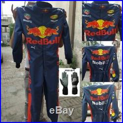 Red Bull Printed Race Suit CIK FIA Level 2 Approved with free gift Gloves