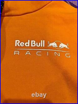 Red Bull Racing F1 Max Verstappen Hooded Sweatshirt Orange Hoodie Large NWOT