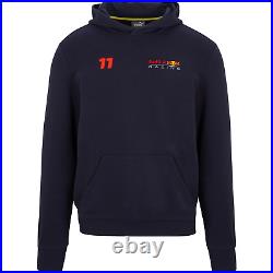 Red Bull Racing F1 Sergio Checo Perez Men's Logo Hooded Sweatshirt-Navy