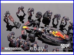 Red Bull Racing Rb18 #11 Perez Abu Dhabi 2022 Pit Crew Set 1/64 Tsm Mgts0008
