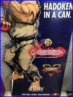 Red Bull Street Fighter V Ryu Standee Brand New Unused. Approx 55 Tall Hadoken