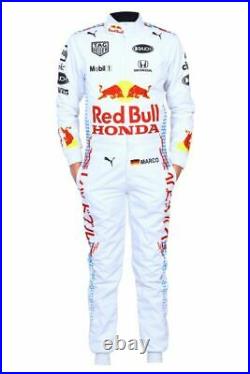 Red Bull White Go Kart Racing Suit CIK/FIA Level 2 Approved F1 Race Suit