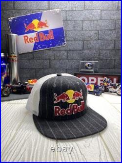 Red Bull cap athlete only gray white Free rare NEW JP
