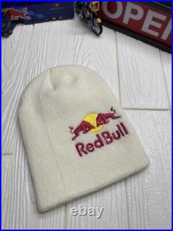 Red Bull knit hat Beanie athlete COAL only white rare NEW JP