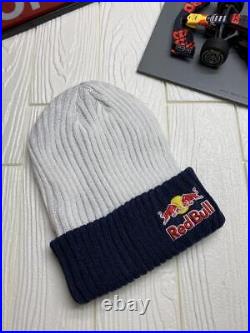 Red Bull knit hat Beanie athlete Limited white navy rare NEW