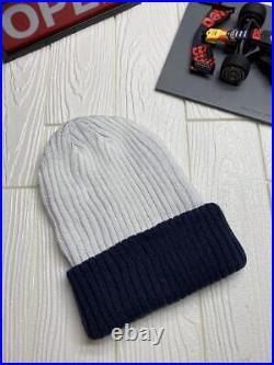 Red Bull knit hat Beanie athlete Limited white navy rare NEW