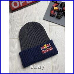 Red Bull knit hat Beanie athlete only charcoal navy rare NEW JP