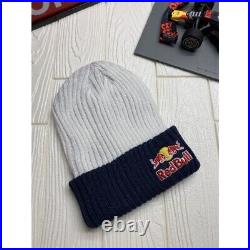 Red Bull knit hat Beanie athlete only white navy rare NEW JP