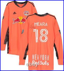 Ryan Meara New York Red Bulls Signed MU #18 Coral Jersey 2020 MLS Season