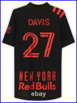 Sean Davis New York Red Bulls Signed MU #27 Black Jersey 2020 MLS Season