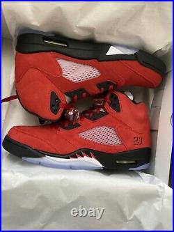 Size 10.5 Jordan 5 Retro Raging Bull Red Suede 2021 Release DS FAST SHIP