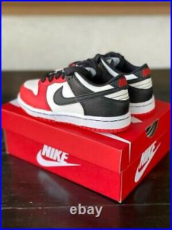 Size 2.5Y Nike Dunk Low'Sail/Black/Chile Red' Preschool Kids DC9564-100