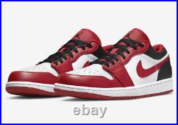 US Size Men's 10 Nike Air Jordan 1 Low Bulls 553558-163 Free Shipping