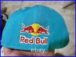 Ultra Rare Colorway New Era 59fifty Red Bull Baby Blue Fitted Hat Size 7 1/8
