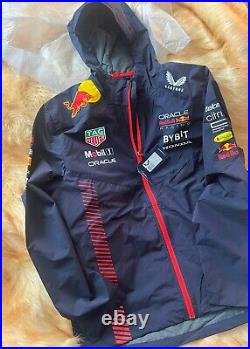 Unisex Castore Navy Red Bull Racing 2023 Team Water-Resistant Full-Zip Jacket XL