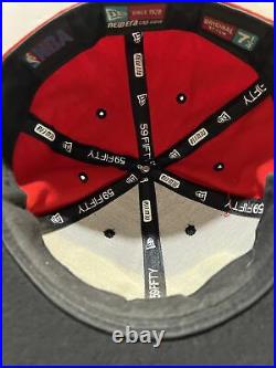 Vintage Chicago Bulls Super Rare NBA Hat Red & Black Cap 7 1/4 New Era