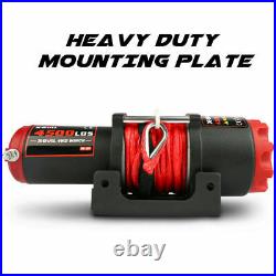 X-BULL12V 4500LBS Electric Winch ATV UTV Towing Truck Synthetic Rope 4WD Red