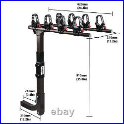 X-BULL 4-Bike Carrier Rack Hitch Mount Swing Down Bicycle Rack With2 Receiver SUV