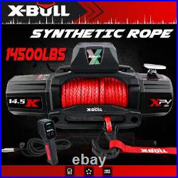 X-BULL Electric Winch 14500LBS 12V Synthetic Rope Jeep Towing Truck Off Road 4WD