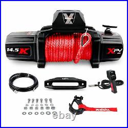 X-BULL Electric Winch 14500LBS 12V Synthetic Rope Jeep Towing Truck Off Road 4WD
