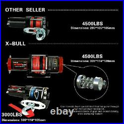 X-BULL Electric Winch 4500LBS Synthetic 4WD Remote Truck Towing Trailer Off-road