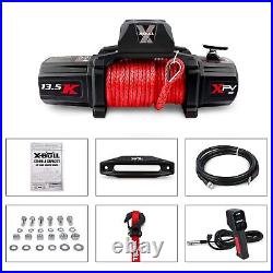 X-BULL Electric Winch XPV 13500 LBS 12V Synthetic Red Rope New Arrival Jeep